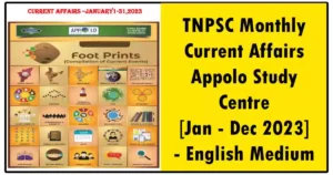 TNPSC Monthly Current Affairs Appolo Study Centre [Jan - Dec 2023] - English Medium