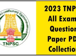 2023 TNPSC All Exams Question Paper PDF Collection