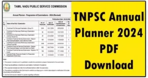 TNPSC New Annual Planner 2024 PDF Download