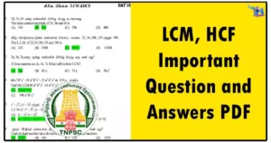 LCM, HCF Important Question and Answers PDF