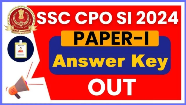 SSC SI 2024 Paper I Answer Key