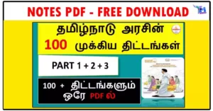 தமிழ்நாடு அரசின் 100 முக்கிய திட்டங்கள்