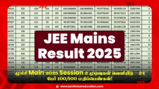 JEE Main 2025 Session 2 முடிவுகள் வெளியீடு – 24 பேர் 100/100 மதிப்பெண்கள்!