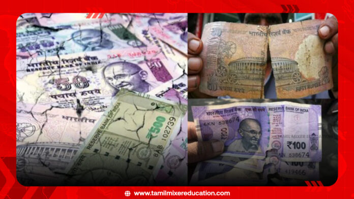 சேதமடைந்த ரூபாய் நோட்டுகளை வங்கியில் எளிதாக மாற்றிக்கொள்ளலாம் – RBI விதிகள் என்ன? 💵📜