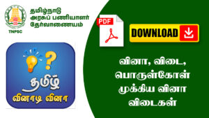 வினா, விடை, பொருள்கோள் முக்கிய வினா விடைகள் – TNPSC, அரசு தேர்வுகளுக்கு உதவும்!