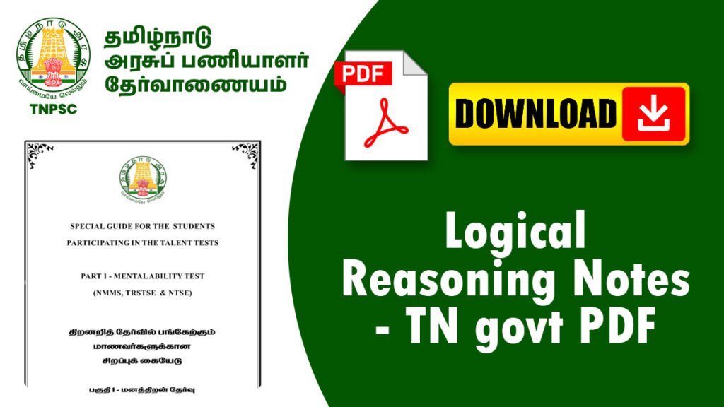 Logical Reasoning Notes - TN govt PDF