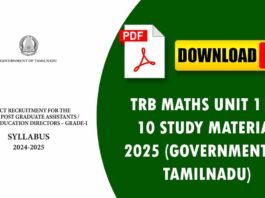 TRB MATHS UNIT 1 TO 10 STUDY MATERIAL 2025 (GOVERNMENT OF TAMILNADU)