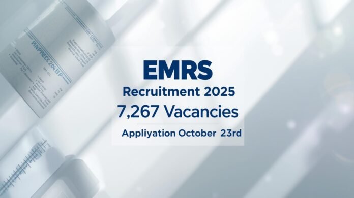 EMRS Recruitment 2025 ✨ 7,267 பணியிடங்களுக்கு அறிவிப்பு – அக்.23 வரை விண்ணப்பிக்கலாம்!