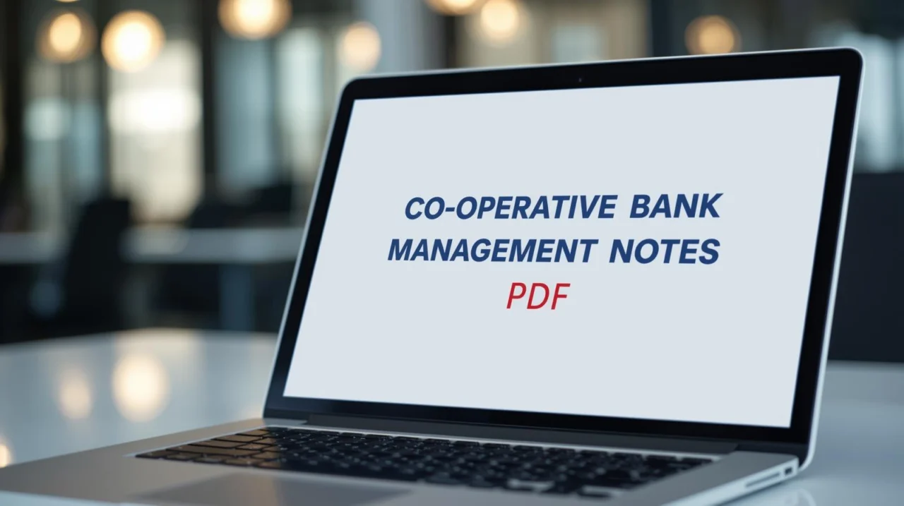 Co-operative Bank Management Notes PDF (For Co-operative Bank Exams)
