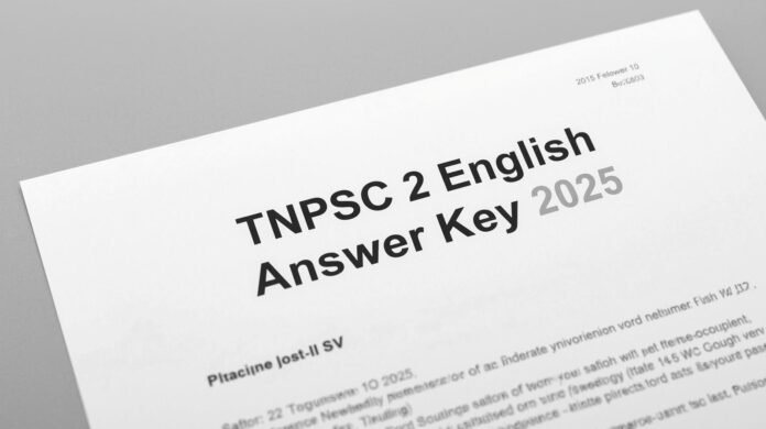 TNPSC Group II, IIA – English Answer Key 2025