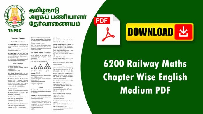📌 🚆 Railway Maths 6200+ Chapterwise Questions PDF (English Medium) | RRB Group D, ALP, NTPC, Technician Exams 📘