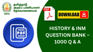 📚 HISTORY & INM – 1000 Question & Answer Bank (Tamil & English)