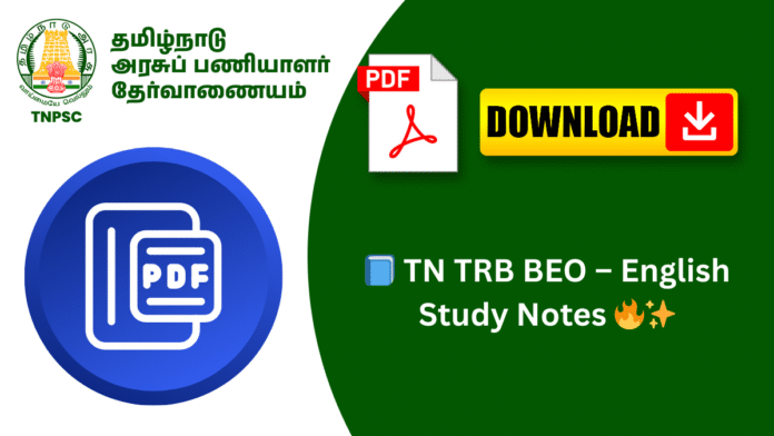 📘 TN TRB BEO – English Study Notes 🔥✨