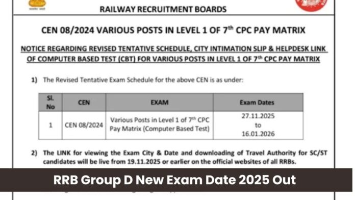 🚆 RRB Group D 2025 Exam Date Out! – புதிய தேர்வுத் தேதிகள் அறிவிப்பு 🔥 | 32,438 Vacancies