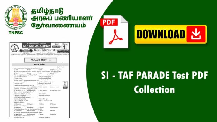 🚔 TAF Academy TNUSRB Sub-Inspector Parade Test🔥