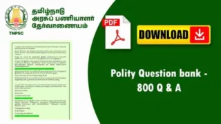 📘 Polity Question Bank – 800 Q & A | TNPSC Indian Polity Questions in Tamil