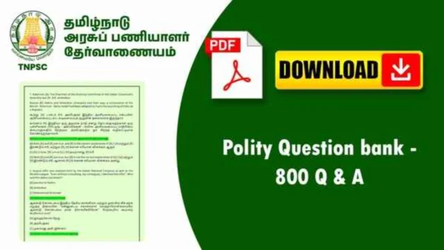📘 Polity Question Bank – 800 Q & A | TNPSC Indian Polity Questions in Tamil