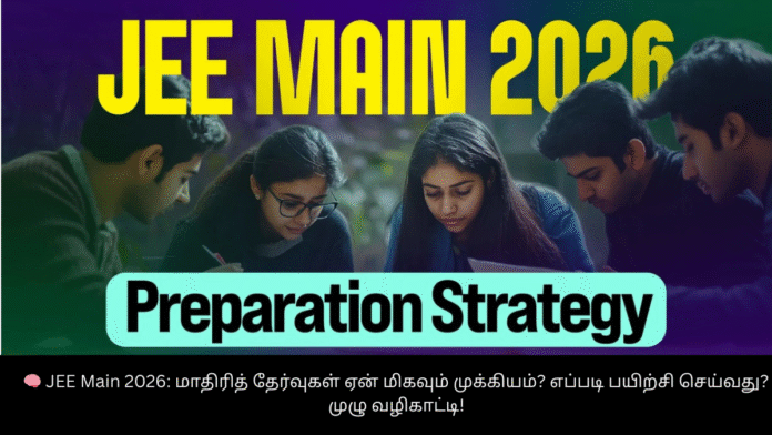 🧠 JEE Main 2026: மாதிரித் தேர்வுகள் ஏன் மிகவும் முக்கியம்? எப்படி பயிற்சி செய்வது? முழு வழிகாட்டி!
