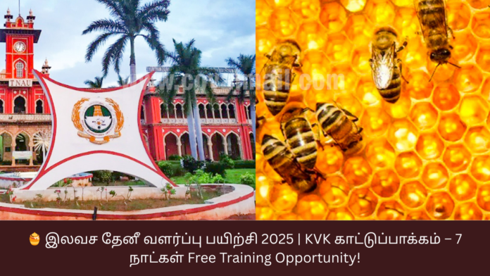 🍯 இலவச தேனீ வளர்ப்பு பயிற்சி 2025 | KVK காட்டுப்பாக்கம் – 7 நாட்கள் Free Training Opportunity!