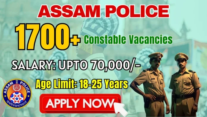 🚓 Assam Police Constable Recruitment 2025-26 | 1715 UB & AB Posts – 10th/12th Pass Apply Online!