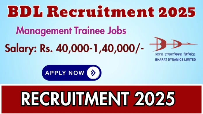 🚀 Bharat Dynamics Limited (BDL) – Management Trainee Recruitment 2025 | மொத்தம் 80 காலியிடங்கள்! 🔥