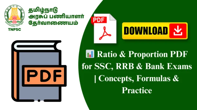 📊 Ratio & Proportion PDF for SSC, RRB & Bank Exams | Concepts, Formulas & Practice