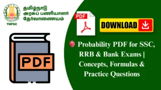 🎲 Probability PDF for SSC, RRB & Bank Exams | Concepts, Formulas & Practice Questions