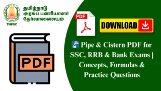 🚰 Pipe & Cistern PDF for SSC, RRB & Bank Exams | Concepts, Formulas & Practice Questions