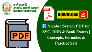 🔢 Number System PDF for SSC, RRB & Bank Exams | Concepts, Formulas & Practice Sets