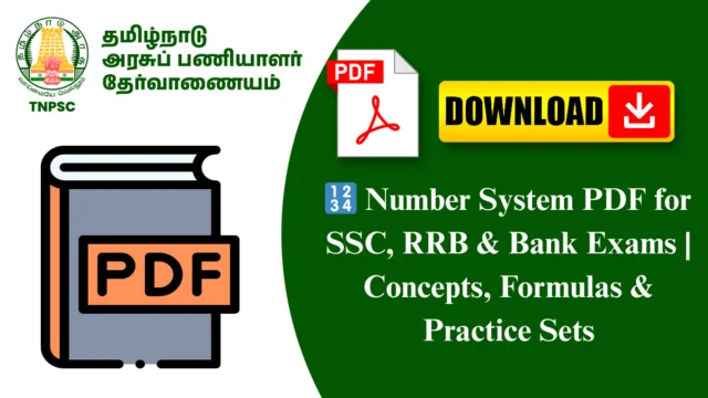 🔢 Number System PDF for SSC, RRB & Bank Exams | Concepts, Formulas & Practice Sets