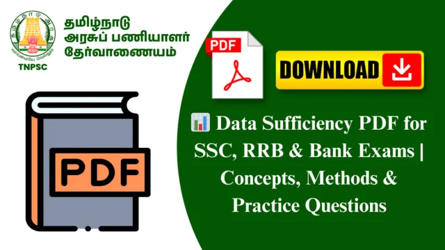 📊 Data Sufficiency PDF for SSC, RRB & Bank Exams | Concepts, Methods & Practice Questions