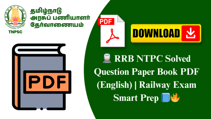 🚆 RRB NTPC Solved Question Paper Book PDF (English) | Railway Exam Smart Prep 📘🔥