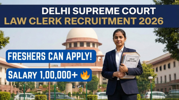 🔥 Supreme Court of India Recruitment 2026 | Law Clerk வேலை – மாதம் ₹1,00,000 சம்பளம் ⚖️📚