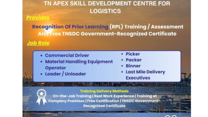 🚚 Logistics துறையில் வேலை செய்பவர்களுக்கு அருமையான வாய்ப்பு! | Free RPL Training + Govt Certificate