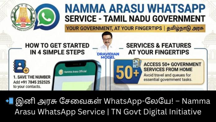 📲 இனி அரசு சேவைகள் WhatsApp-லேயே! – Namma Arasu WhatsApp Service | TN Govt Digital Initiative