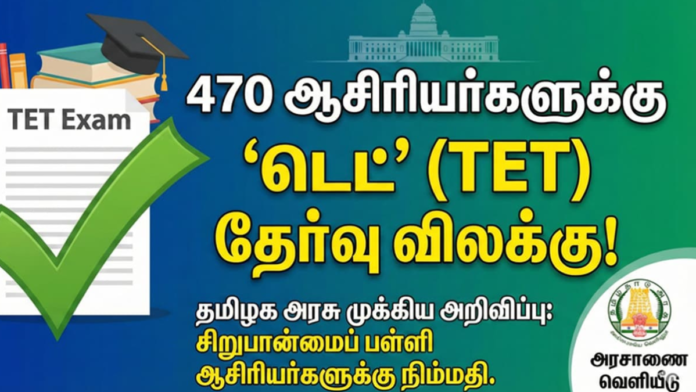 🏫 TET தேர்வு விலக்கு | சிறுபான்மை பள்ளி ஆசிரியர்களுக்கு தமிழக அரசு பெரிய உத்தரவு!