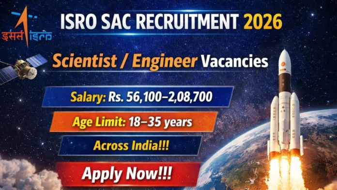 🚀 ISRO SAC Recruitment 2026 | Scientist / Engineer வேலை – ₹1.77 லட்சம் சம்பளம்! 🛰️🔬