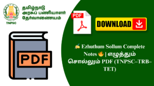 ✍️ Ezhuthum Sollum Complete Notes 🔥 | எழுத்தும் சொல்லும் PDF (TNPSC–TRB–TET)