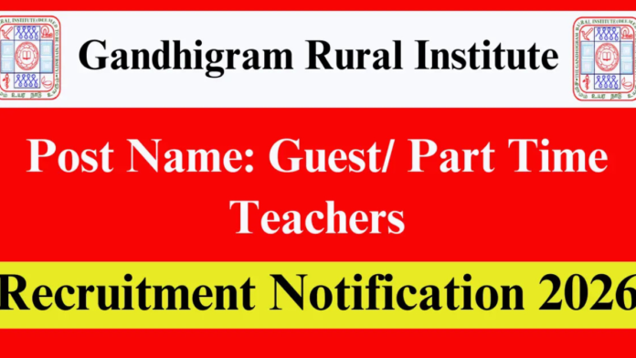 🔥 GRI Dindigul Recruitment 2026 🎓 | Guest Faculty Walk-in Interview!