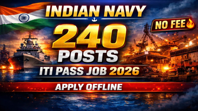 ⚓ Naval Ship Repair Yard Recruitment 2026: 240 Apprentice Jobs – ITI Candidates Apply 🔥