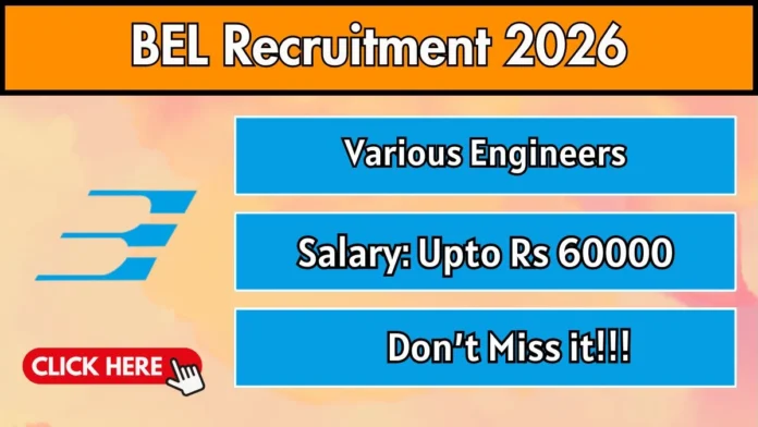 🛡️ BEL Recruitment 2026 – 18 Field Operation Engineer & Project Engineer வேலை! ₹60,000 சம்பளம் | Online Apply