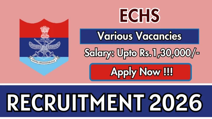📢 ECHS Hyderabad Recruitment 2026 🏥 | 65 Posts | 8th Pass to MBBS வரை வேலைவாய்ப்பு!