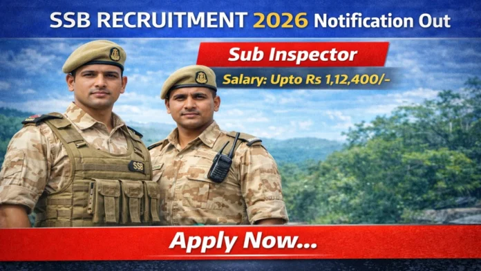 📢 SSB Recruitment 2026 🚔 | 51 Sub Inspector Posts | ₹1,12,400 Salary வரை!