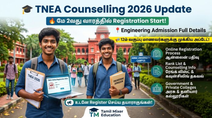 🎓 TNEA Counselling 2026 Update 🔥 மே 2வது வாரத்தில் Registration Start! Engineering Admission Full Details