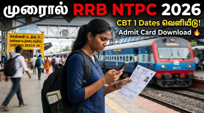 🚆 RRB NTPC (12th Level) Exam Date 2026: CBT 1 Dates வெளியீடு! Admit Card Download 🔥