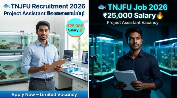🐟 TNJFU Recruitment 2026 – Project Assistant வேலைவாய்ப்பு | ₹25,000 சம்பளம்! 🔥