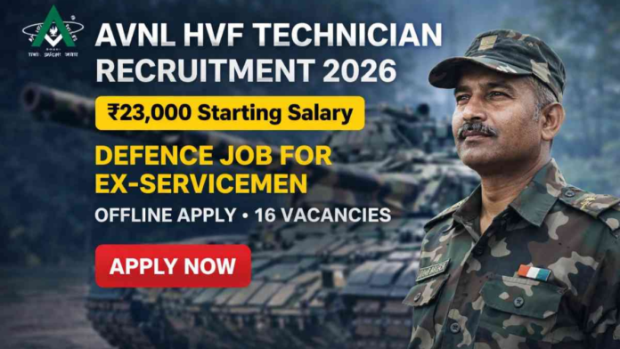 🚛 HVF Avadi Recruitment 2026 – Tank Driver Job 🔥 ₹23,000 Salary | Ex-Servicemen Apply!