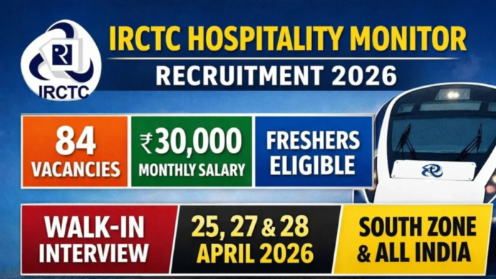 🚆 IRCTC சென்னை வேலைவாய்ப்பு 2026 – 84 Hospitality Monitor காலியிடங்கள் || சம்பளம் ₹30,000 வரை… Degree முடித்தவர்கள் Walk-in! 💥