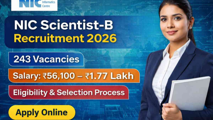 🚀 NIC Scientist B Recruitment 2026 💻 243 Vacancies | ₹1.77 Lakh Salary | GATE Based Selection