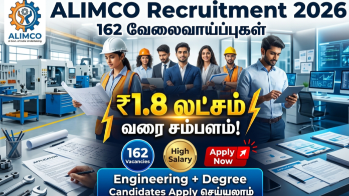 🟢 ALIMCO Recruitment 2026 – 162 வேலைவாய்ப்புகள் | ₹1.8 லட்சம் வரை சம்பளம்! Engineering + Degree Candidates Apply செய்யலாம் 🔥💼